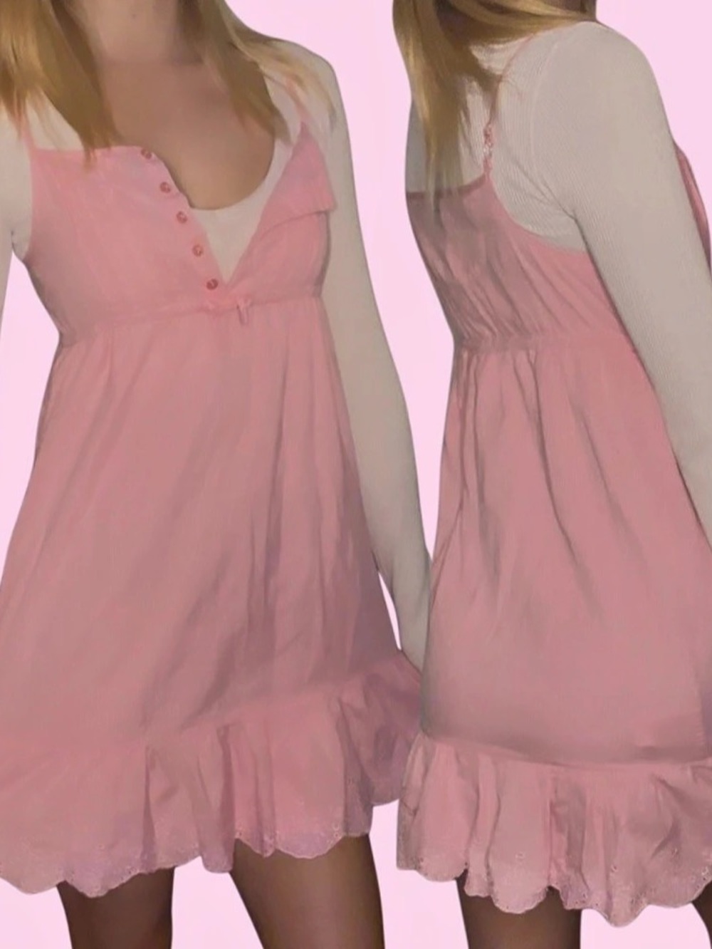 Pale Pink Mini Dress